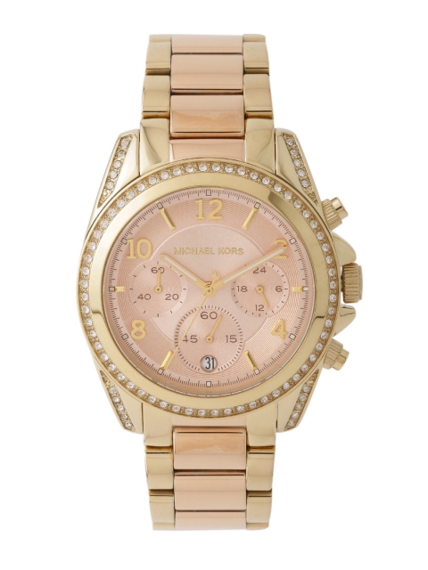 

Michael Kors Women Rose Gold-Toned Chronograph Dial Watch 6316I-2T