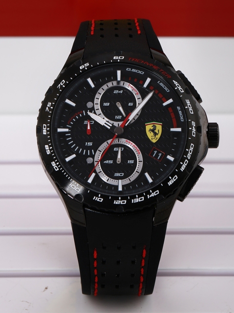 

SCUDERIA FERRARI Men Black Analogue Chronograph Watch 0830734-Black