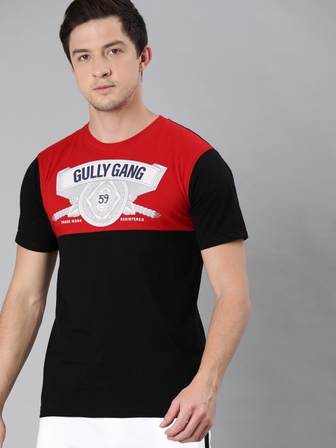 

Budweiser Streetwear Co Men Black & Red Printed Round Neck T-shirt