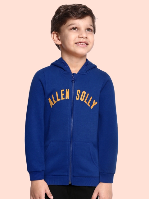 

Allen Solly Junior Boys Blue Printed Hooded Sweatshirt