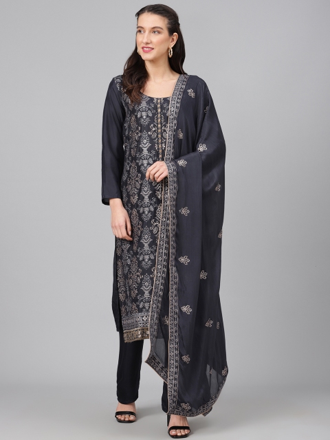 

Biba Charcoal Grey Embroidered Unstitched Dress Material