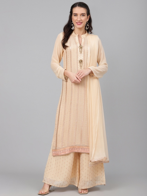 

Biba Beige & Golden Embroidered Unstitched Dress Material