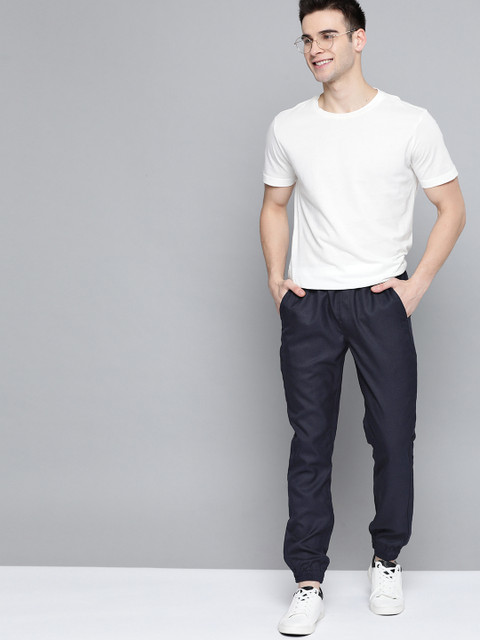 

Mast & Harbour Men Navy Blue Regular Fit Solid Joggers