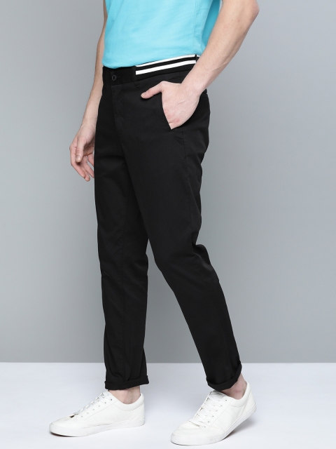 

Mast & Harbour Men Black Regular Fit Solid Chinos