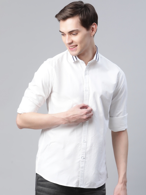 

Mast & Harbour Men White Regular Fit Solid Pure Cotton Casual Shirt