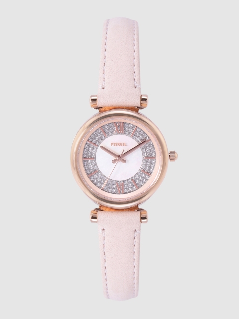 

Fossil Women Off-White Carlie Mini Analogue Watch ES4839_OR, Nude