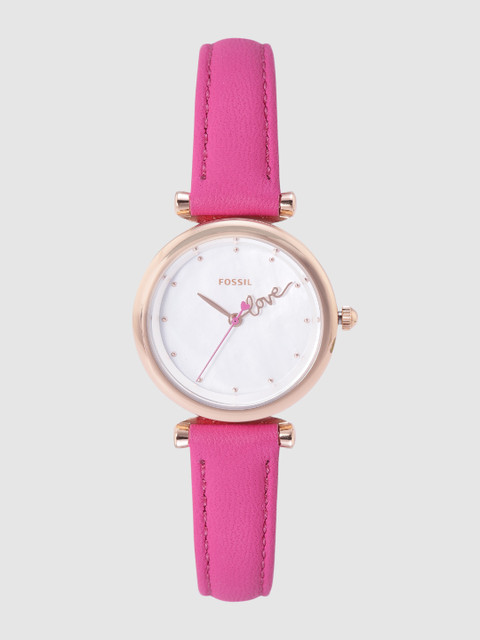 

Fossil Women Off-White Carlie Mini Analogue Watch ES4827_OR