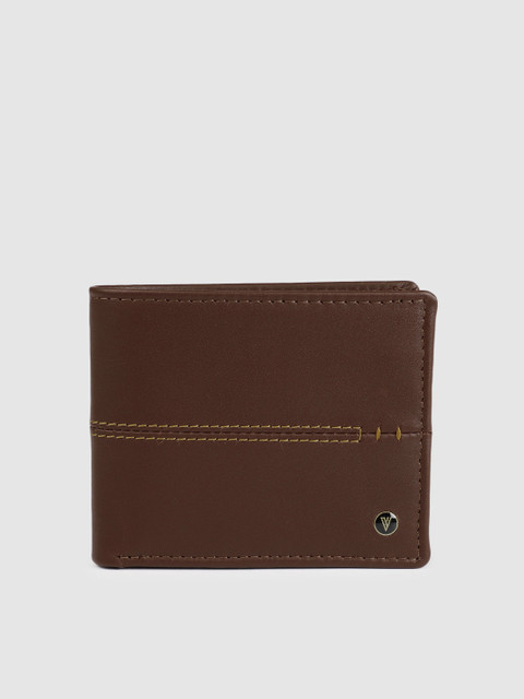

Van Heusen Men Brown Solid Leather Two Fold Wallet