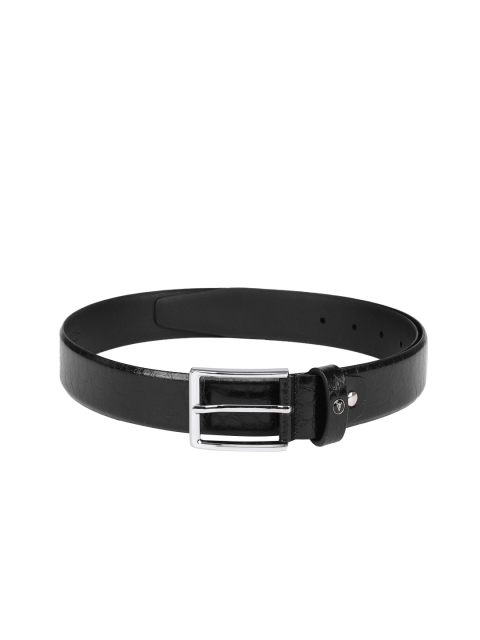 

Van Heusen Men Black Textured Leather Belt