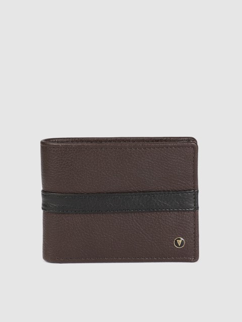 

Van Heusen Men Brown Solid Two Fold Leather Wallet