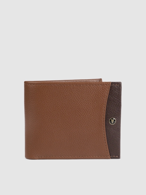 

Van Heusen Men Brown Textured Two Fold Wallet