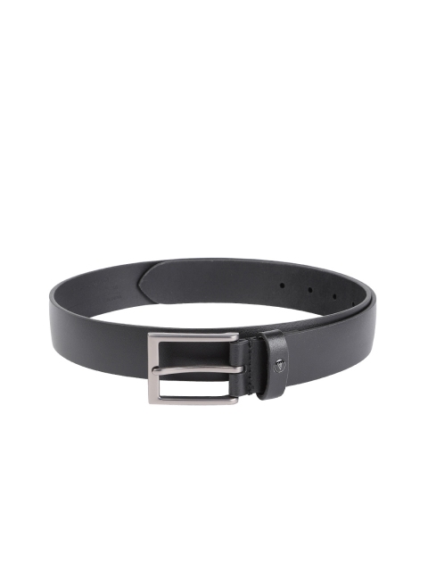 

Van Heusen Men Black Solid Leather Belt
