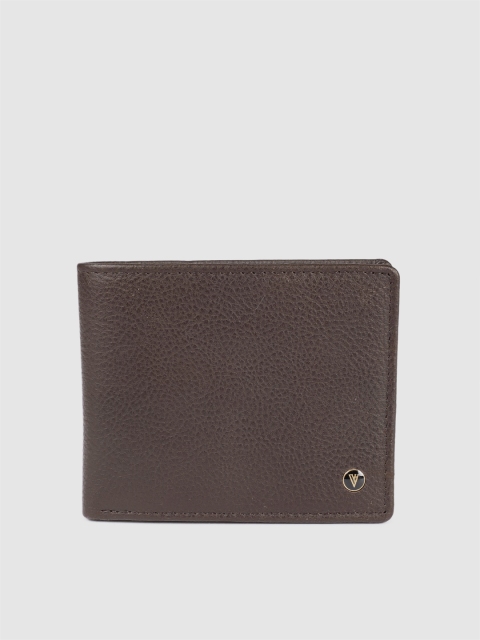 

Van Heusen Men Brown Textured Two Fold Wallet