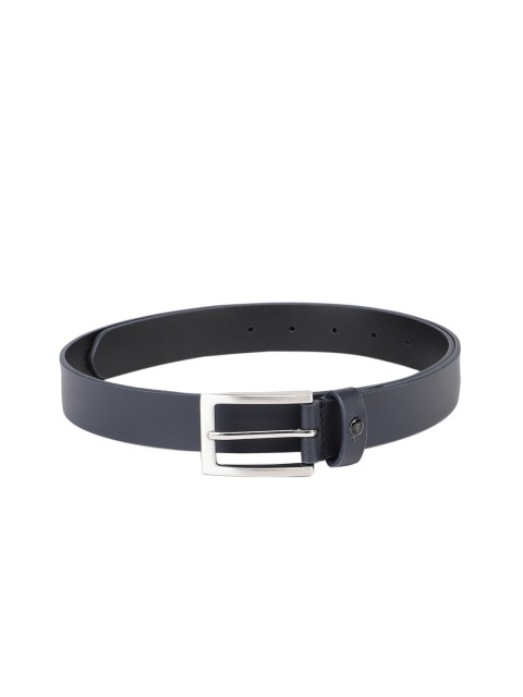 

Van Heusen Men Navy Blue Solid Leather Belt