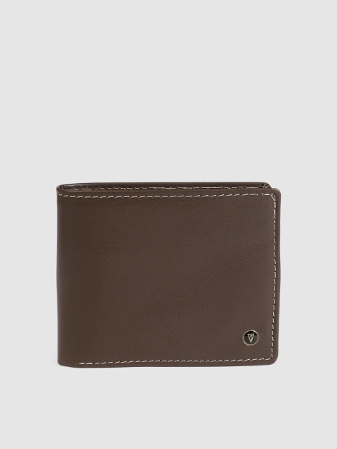 

Van Heusen Men Brown Solid Leather Two Fold Wallet