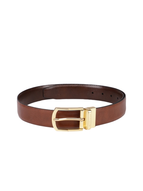 

Van Heusen Men Tan Brown Textured Reversible Leather Belt