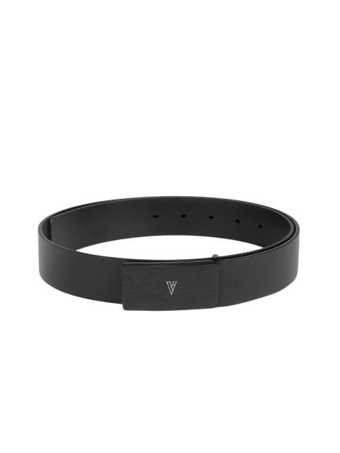 

Van Heusen Men Black Solid Leather Belt