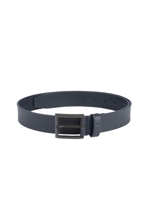 

Van Heusen Men Navy Blue Solid Leather Belt