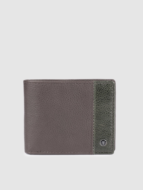 

Van Heusen Men Brown Textured Two Fold Wallet