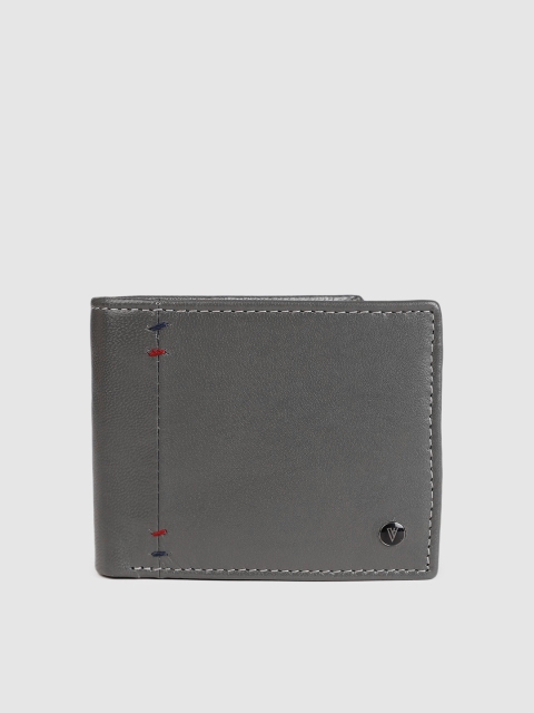 

Van Heusen Men Grey Solid Two Fold Wallet