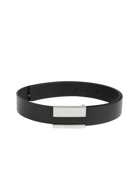 

Van Heusen Men Black Solid Leather Belt