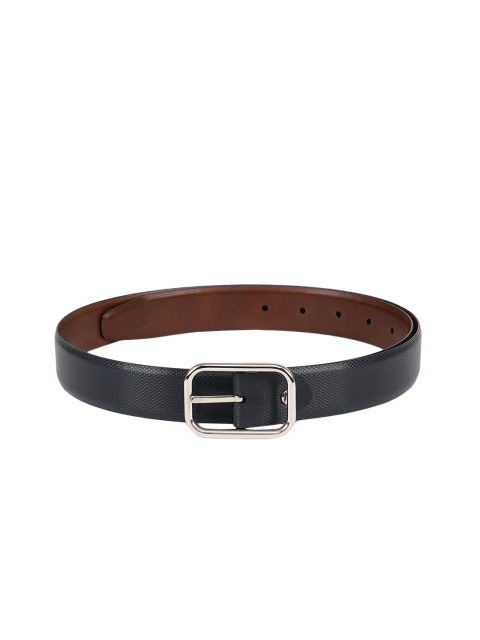 

Van Heusen Men Navy Blue & Brown Textured Leather Reversible Belt