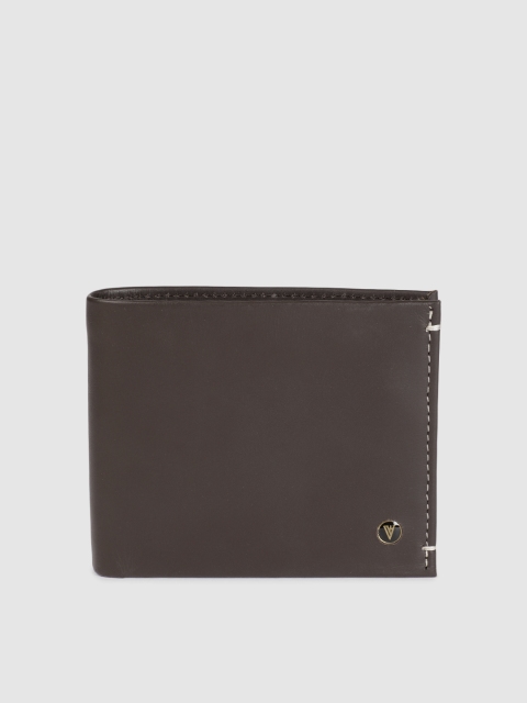 

Van Heusen Men Brown Solid Two Fold Leather Wallet
