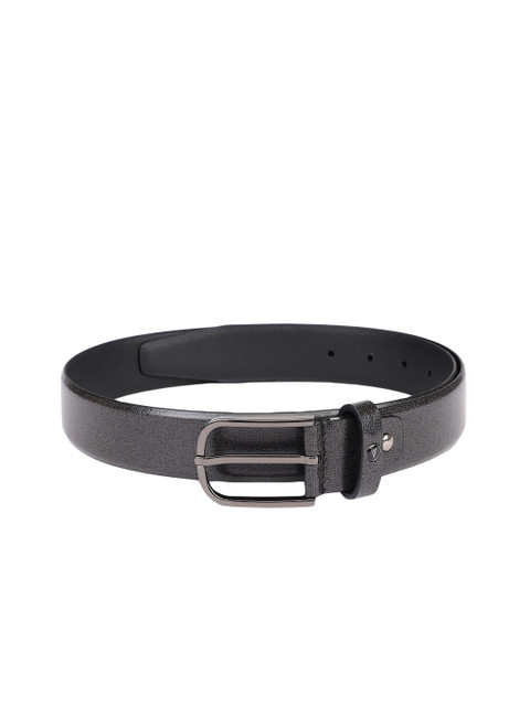 

Van Heusen Men Black Solid Leather Belt