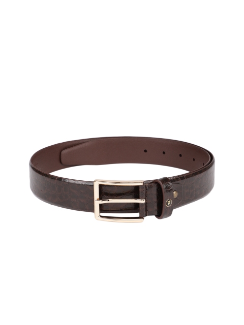 

Van Heusen Men Brown Textured Leather Belt