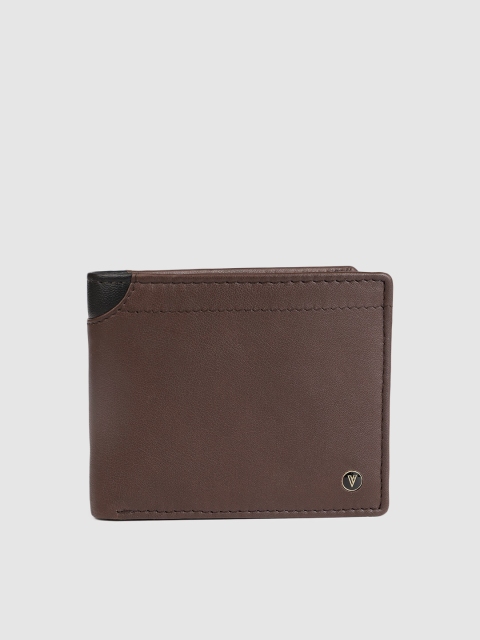 

Van Heusen Men Brown Solid Two Fold Wallet