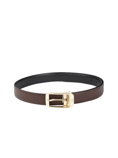 

Van Heusen Men Brown & Black Reversible Textured Leather Belt