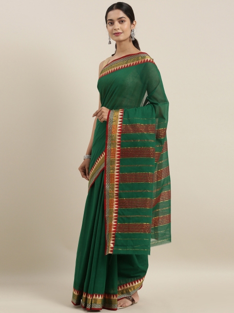 

The Chennai Silks Green Woven Design Pure Cotton Saree