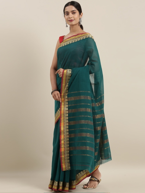 

The Chennai Silks Green Woven Design Pure Cotton Saree