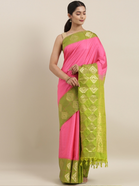 

The Chennai Silks Pink Pure Silk Woven Design Kanjeevaram Saree