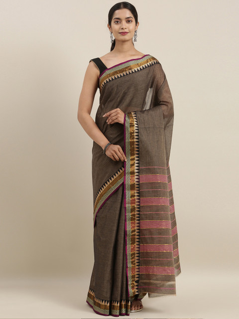 

The Chennai Silks Brown Woven Design Pure Cotton Saree
