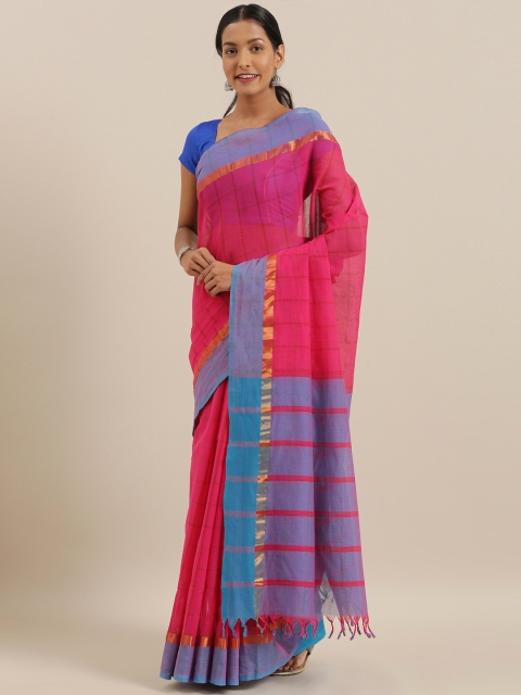 

The Chennai Silks Classicate Pink Woven Design Pure Cotton Saree