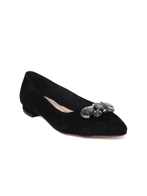 

Clarks Women Black Suede Flat Shoes