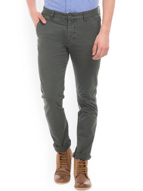 

Breakbounce Grey Slim Fit Chino Trousers