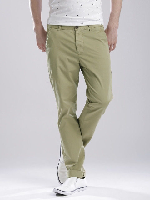 

Breakbounce Men Khaki Slim Casual Trousers