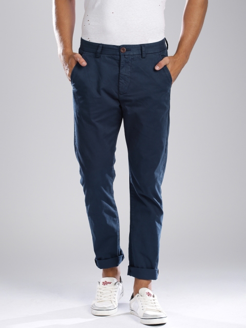 

Breakbounce Navy Street Smart Fit Chino Trousers, Navy blue