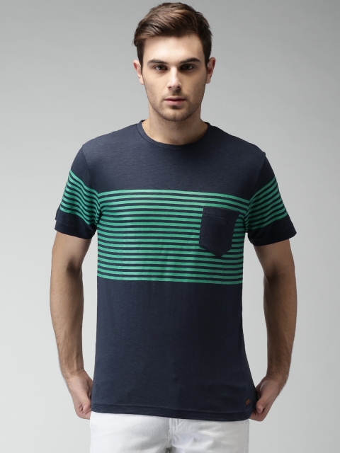 

Mast & Harbour Navy Striped T-shirt, Navy blue