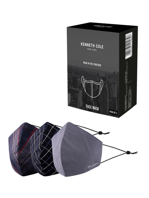 

Kenneth Cole Pack Of 3 Printed Reusable Adjustable Outdoor Protective Masks, Multi