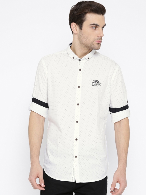 

Ed Hardy White Printed Casual Shirt