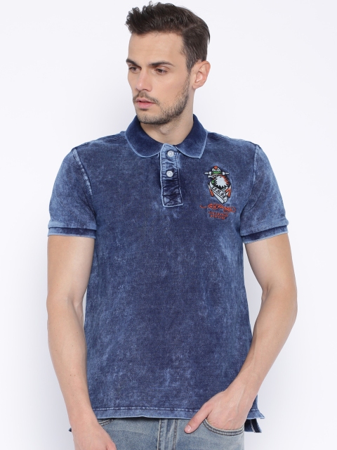 

Ed Hardy Blue Washed Polo T-shirt