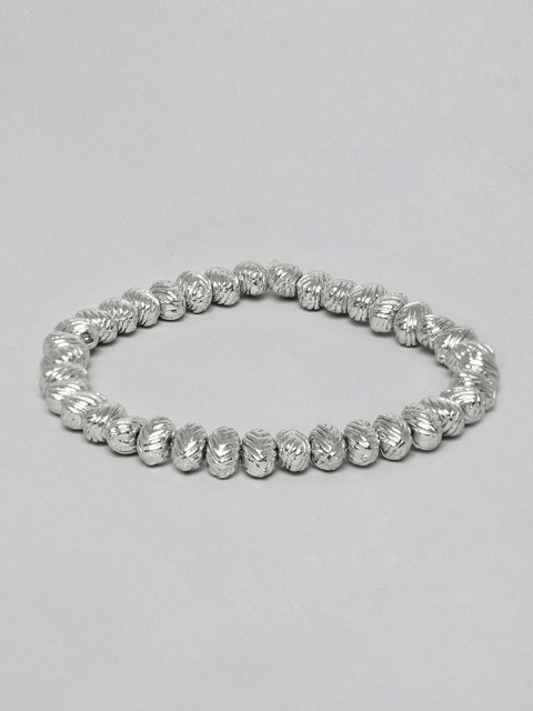 

Accessorize Silver-Toned Beaded Elasticated Bracelet