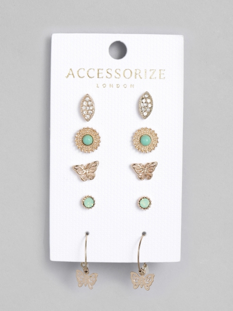 

Accessorize Gold-toned Set of 10 Studs