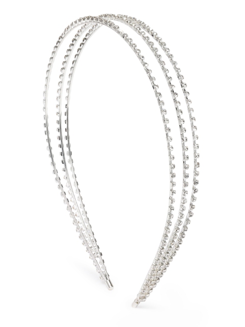 

Accessorize Silver-Toned TRIPLE ROW Embellished Hairband