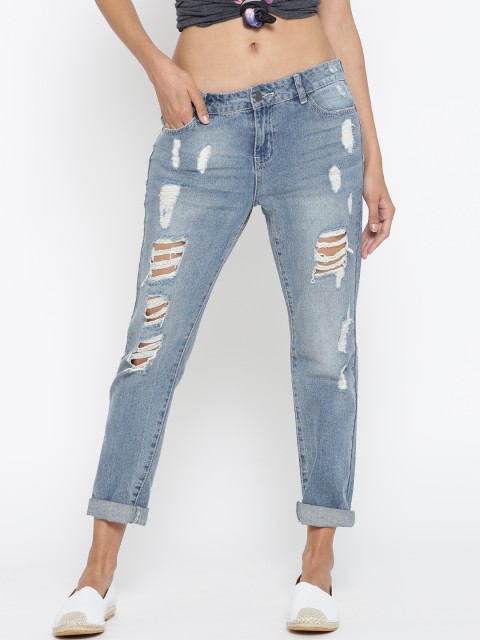 

Vero Moda Women Blue Distressed Skinny Fit Jeans