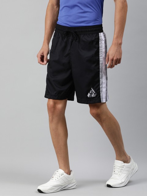 

Nike Men Black Solid Regular Fit GIANNIS M NK TRACK Basketball Shorts with Striped Detail