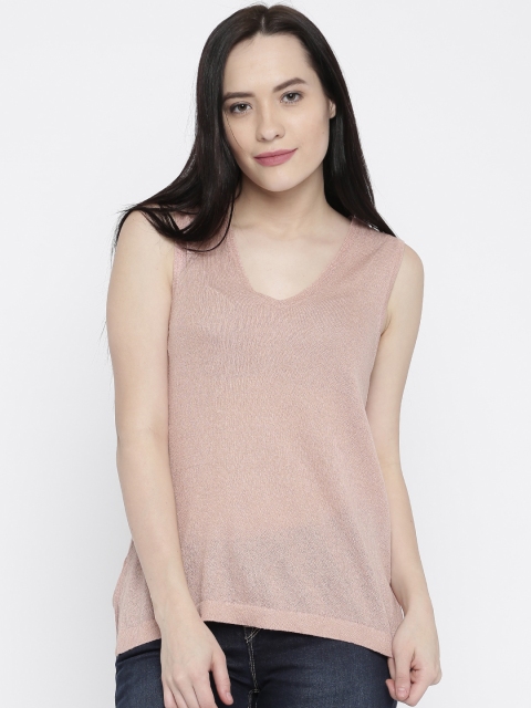 

Vero Moda Women Peach-Coloured Solid Tank Top